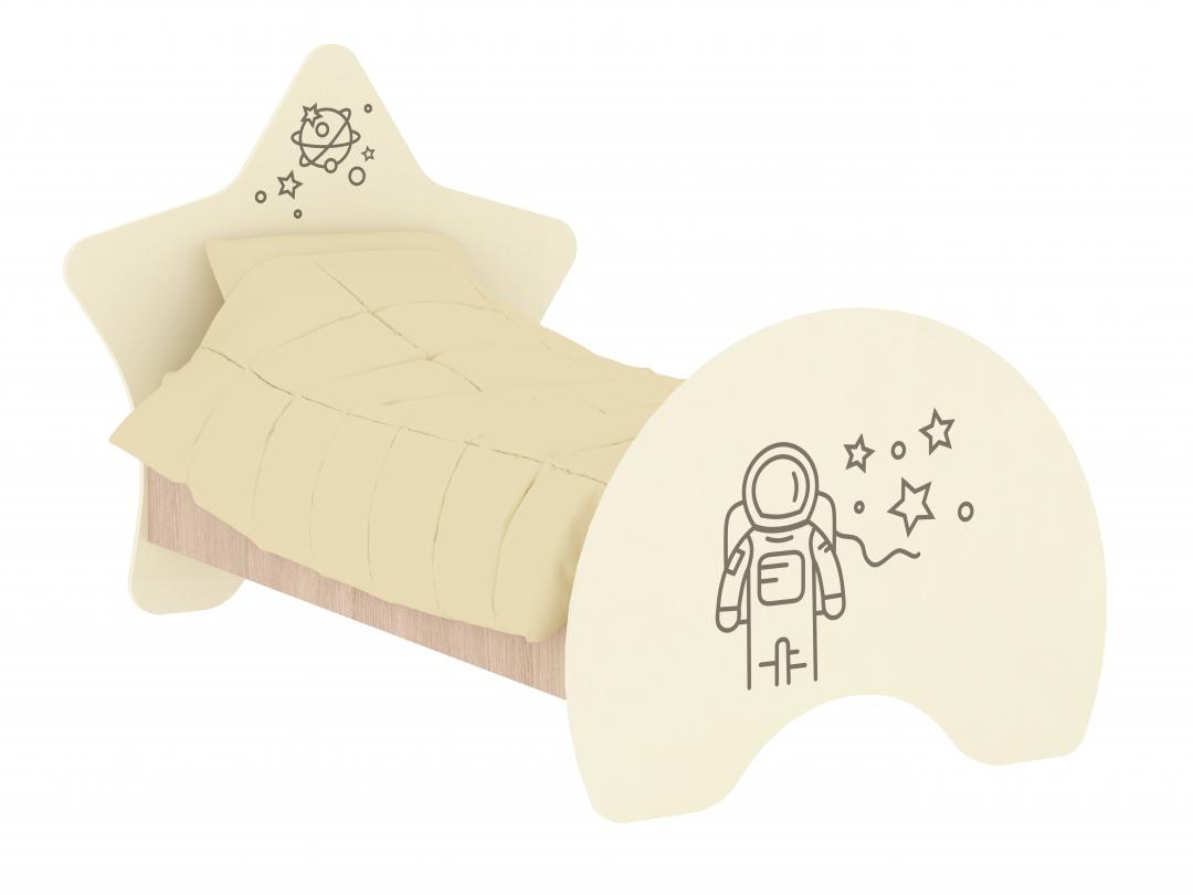 Ліжко дитяче без матрацу "Таємничий всесвіт" з фотодруком, боковини та спинки з ламінованої ДСП, (ТОВ ‘’АЛМАНТ’’), 1432х892х874 мм.